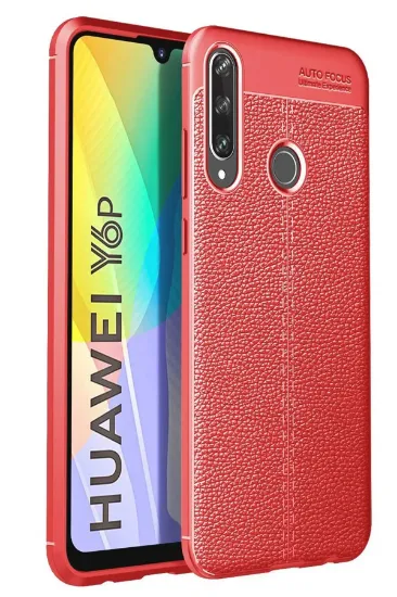 Newface Huawei Y6P Kılıf Auto Focus Kapak - Kırmızı resmi