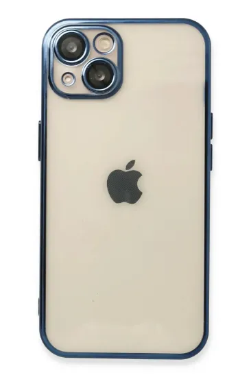 Newface iPhone 13 Kılıf Razer Lensli Silikon - Mavi resmi