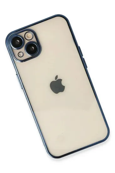 Newface iPhone 13 Kılıf Razer Lensli Silikon - Mavi resmi
