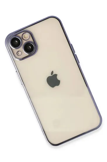 Newface iPhone 13 Kılıf Razer Lensli Silikon - Mor resmi
