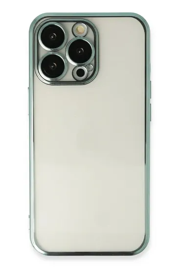 Newface iPhone 13 Pro Kılıf Razer Lensli Silikon - Yeşil resmi