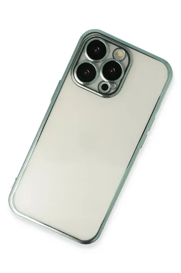 Newface iPhone 13 Pro Kılıf Razer Lensli Silikon - Yeşil resmi