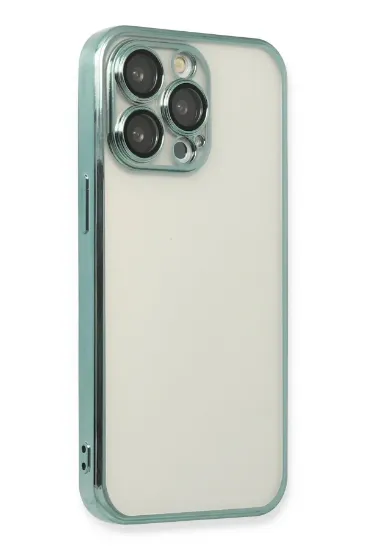 Newface iPhone 13 Pro Kılıf Razer Lensli Silikon - Yeşil resmi