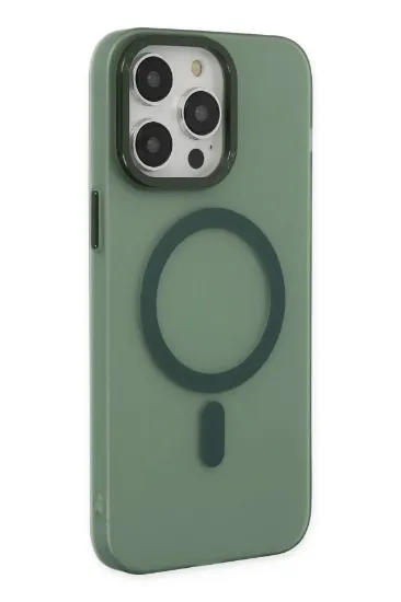 Newface iPhone 13 Pro Kılıf Lodos Magneticsafe Mat Kapak - Köknar Yeşili resmi