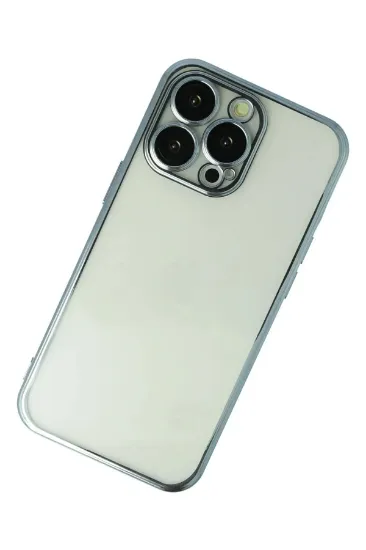 Newface iPhone 13 Pro Max Kılıf Razer Lensli Silikon - Mavi resmi