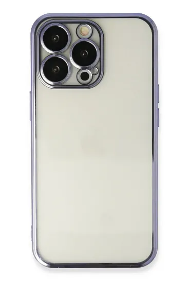Newface iPhone 13 Pro Max Kılıf Razer Lensli Silikon - Mor resmi