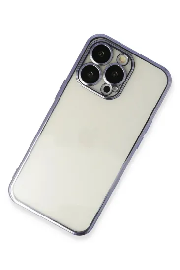 Newface iPhone 13 Pro Max Kılıf Razer Lensli Silikon - Mor resmi