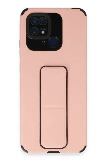 Newface Xiaomi Redmi 10C Kılıf Mega Standlı Silikon - Pudra resmi