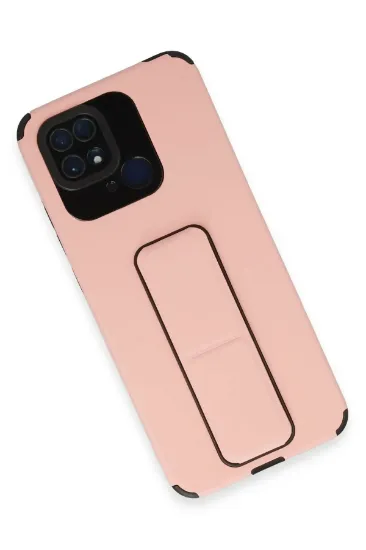 Newface Xiaomi Redmi 10C Kılıf Mega Standlı Silikon - Pudra resmi