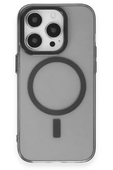 Newface iPhone 14 Pro Max Kılıf Anka PC Magneticsafe Sert Metal Kapak - Siyah resmi