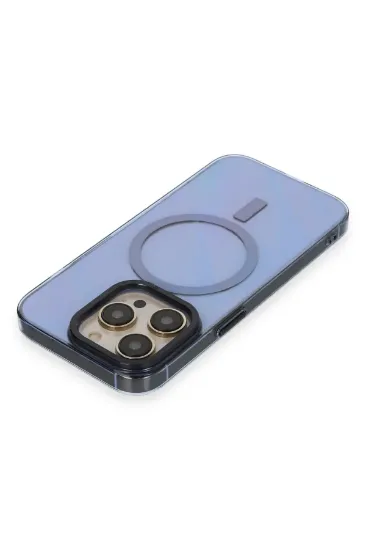 Newface iPhone 14 Pro Max Kılıf Anka PC Magneticsafe Sert Metal Kapak - Sierra Blue resmi