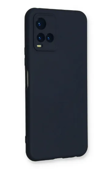 Newface Vivo Y21S Kılıf Nano içi Kadife Silikon - Lacivert resmi