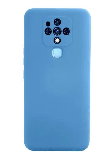 Newface Tecno Camon 16 Kılıf Nano içi Kadife Silikon - Mavi resmi