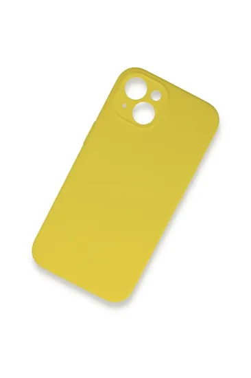 Newface iPhone 13 Mini Kılıf Lansman Legant Silikon - Sarı resmi