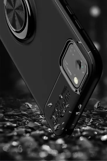 Newface Huawei Y5P Kılıf Range Yüzüklü Silikon - Siyah resmi