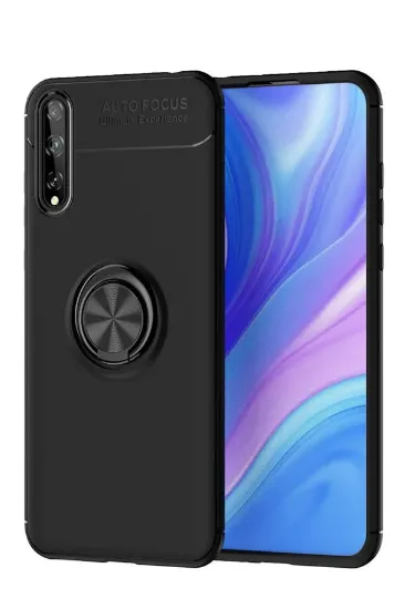 Newface Huawei P Smart S Kılıf Range Yüzüklü Silikon - Siyah resmi