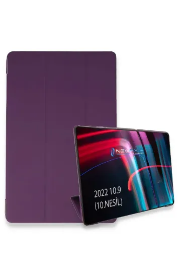 Newface iPad 2022 10.9 (10.nesil) Kılıf Tablet Smart Kılıf - Mor resmi