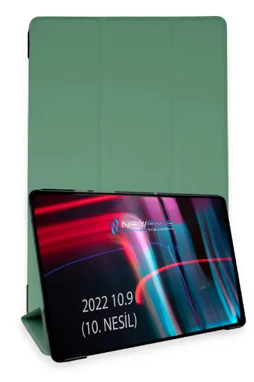 Newface iPad 2022 10.9 (10.nesil) Kılıf Tablet Smart Kılıf - Koyu Yeşil resmi