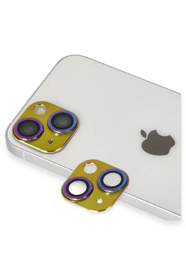 Newface iPhone 13 Pers Alüminyum Kamera Lens - Rainbow resmi