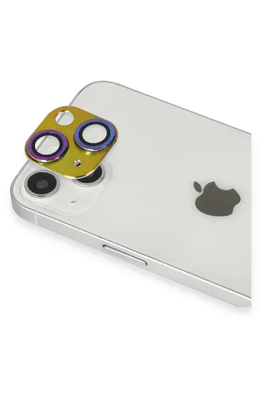 Newface iPhone 13 Pers Alüminyum Kamera Lens - Rainbow resmi