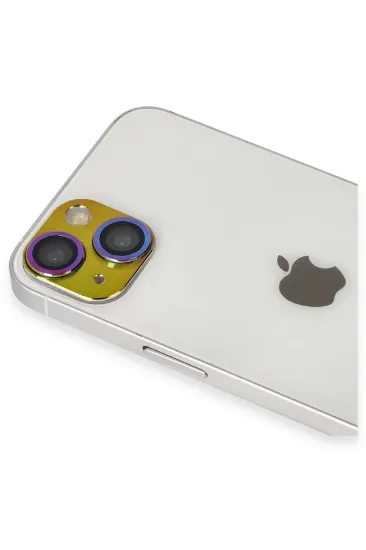Newface iPhone 13 Pers Alüminyum Kamera Lens - Rainbow resmi