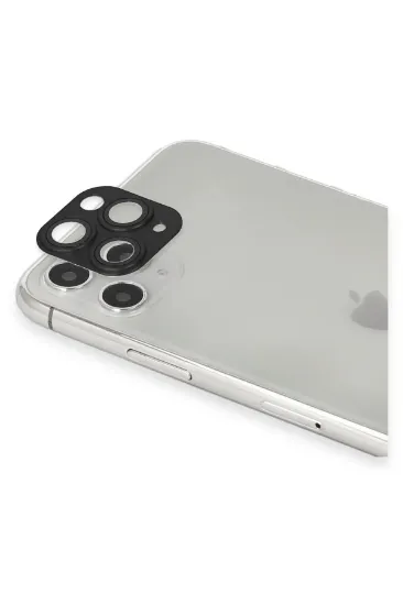 Newface iPhone 11 Pro Max Pers Alüminyum Kamera Lens - Siyah resmi