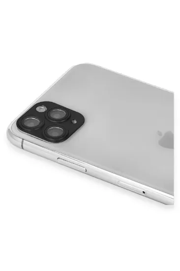 Newface iPhone 11 Pro Max Pers Alüminyum Kamera Lens - Siyah resmi