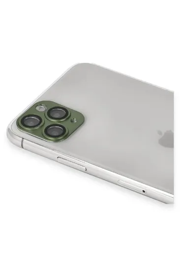 Newface iPhone 11 Pro Max Pers Alüminyum Kamera Lens - Yeşil resmi