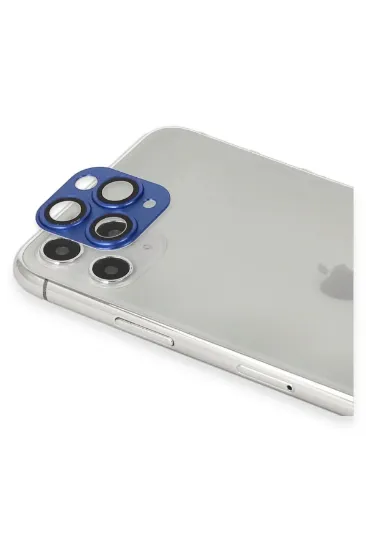 Newface iPhone 11 Pro Max Pers Alüminyum Kamera Lens - Lacivert resmi