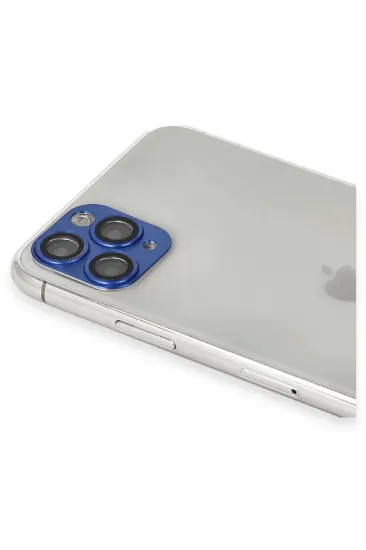 Newface iPhone 11 Pro Max Pers Alüminyum Kamera Lens - Lacivert resmi