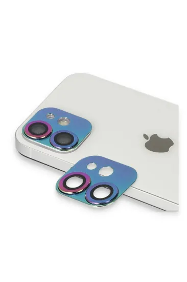 Newface iPhone 11 Pers Alüminyum Kamera Lens - Rainbow resmi
