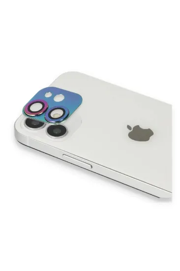 Newface iPhone 11 Pers Alüminyum Kamera Lens - Rainbow resmi