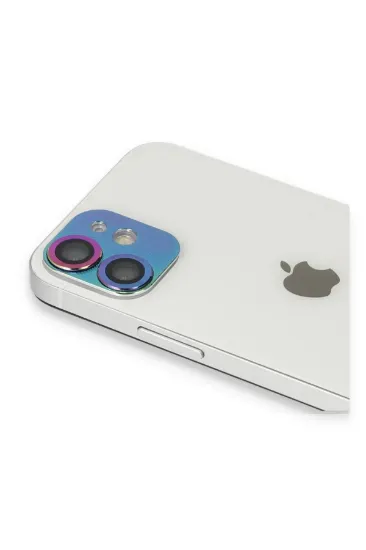 Newface iPhone 11 Pers Alüminyum Kamera Lens - Rainbow resmi