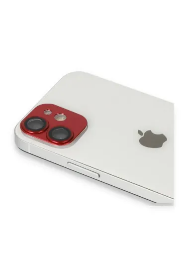 Newface iPhone 11 Pers Alüminyum Kamera Lens - Kırmızı resmi