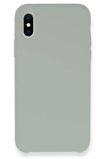Newface iPhone XS Kılıf Lansman Legant Silikon - Açık Gri resmi