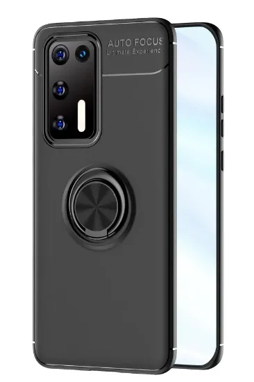 Newface Huawei P40 Kılıf Range Yüzüklü Silikon - Siyah resmi