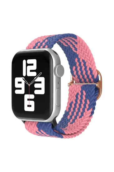 Newface Apple Watch 38mm Star Kordon - Pembe-Mavi resmi