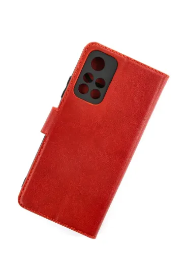 Newface Xiaomi Redmi Note 11T Kılıf Trend S Plus Kapaklı Kılıf - Kırmızı resmi