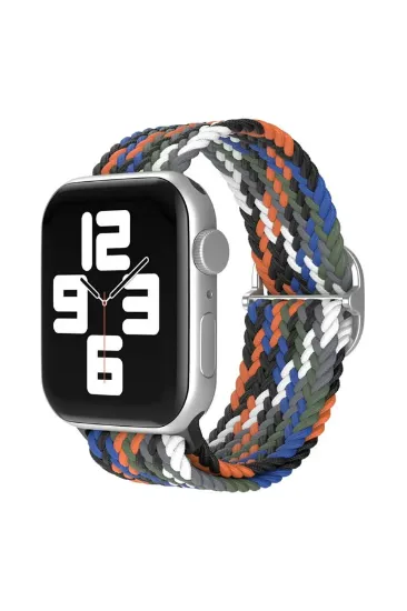 Newface Apple Watch 42mm Star Kordon - Gri-Turuncu resmi