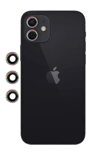 Newface iPhone 12 Shine Kamera Lens - Rainbow resmi