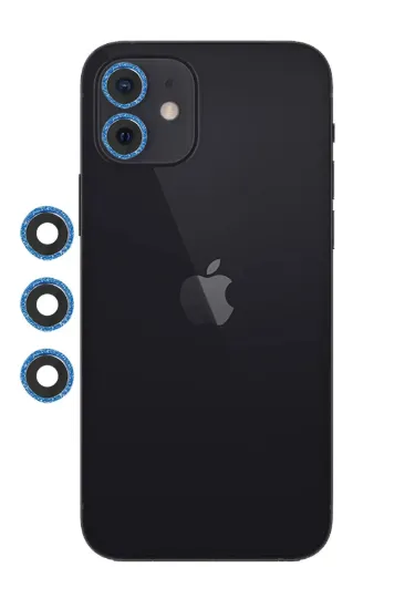 Newface iPhone 12 Shine Kamera Lens - Mavi resmi