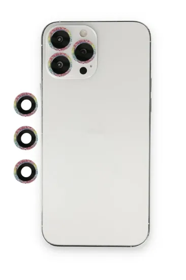 Newface iPhone 12 Pro Max Shine Kamera Lens - Rainbow resmi