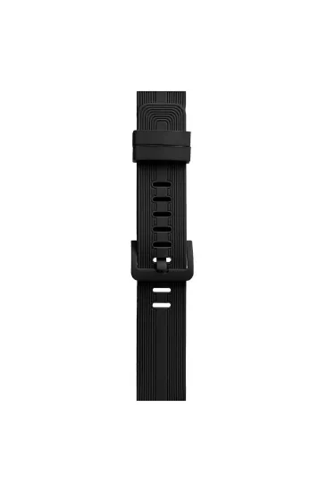 Newface Apple Watch 38mm KR408 Çizgili Silikon Kordon - Siyah resmi