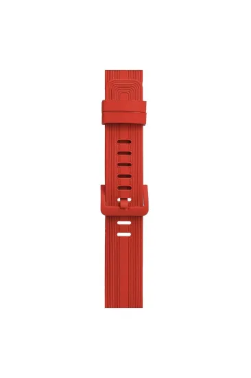 Newface Apple Watch 42mm KR408 Çizgili Silikon Kordon - Kırmızı resmi