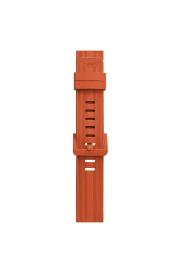 Newface Apple Watch 42mm KR408 Çizgili Silikon Kordon - Turuncu resmi