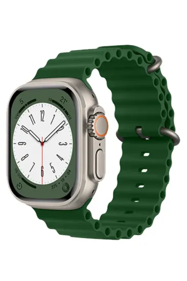 Newface Apple Watch 42mm Ocean Kordon - Koyu Yeşil resmi