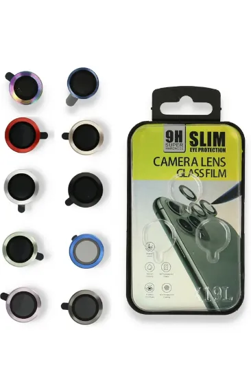 Newface iPhone 13 Pro Max Metal Kamera Lens - Gold resmi