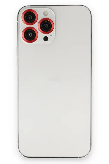 Newface iPhone 13 Pro Max Metal Kamera Lens - Kırmızı resmi