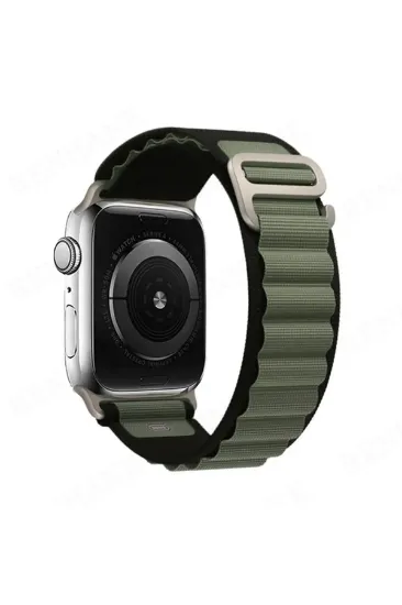 Newface Apple Watch 38mm Mountain Kordon - Siyah-Yeşil resmi