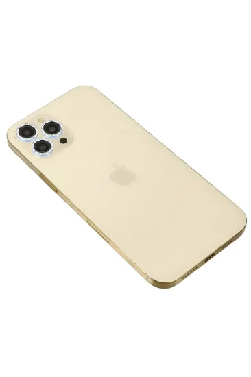 Newface iPhone 12 Pro Max Diamond Kamera Lens - Mavi resmi